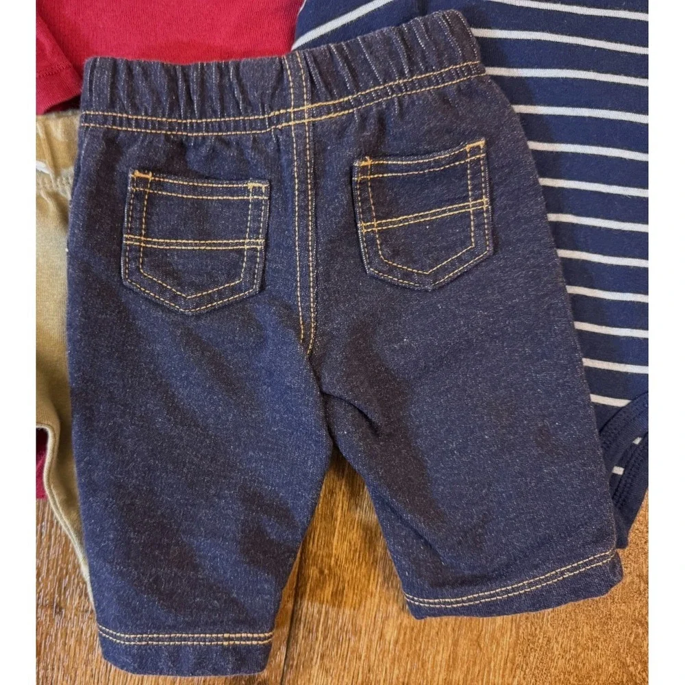 Baby Boy 3 Months Outfits Jeans‎ Pants Long Sleeved Bpdysuits Shirts Clothes Lot